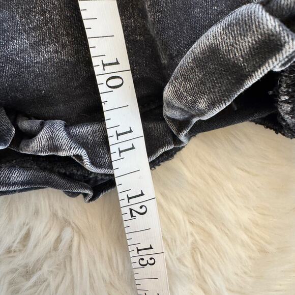 Joe's Jeans Acid Wash High Waist Denim Ruffle Paperbag Shorts 10 - Picture 8 of 12